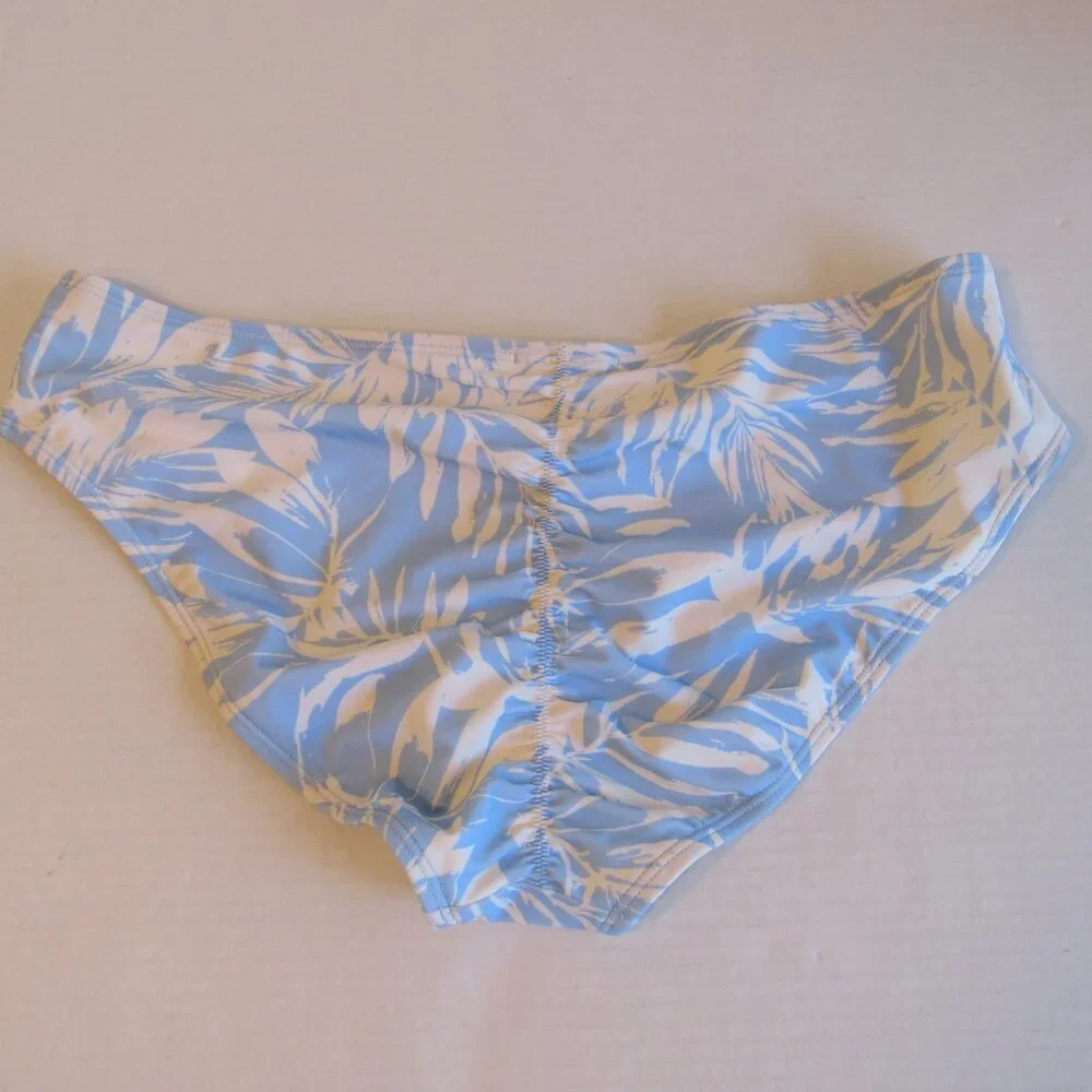 True Craft Blue Bell Seaside Palms Blue/White Swimsuit Bottoms Size XL NWT